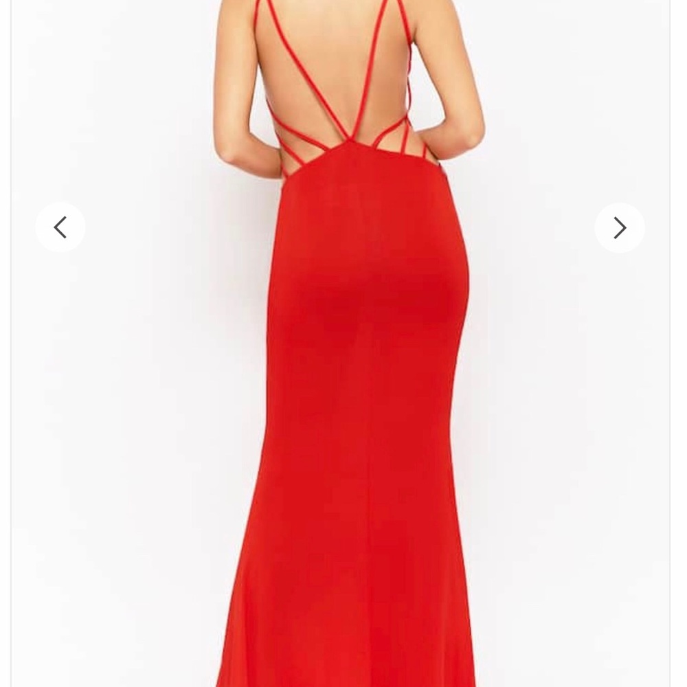 Red long dress